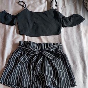 SHEIN crop top and shorts set